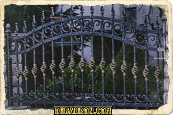 decorative black metal fence Al Ain